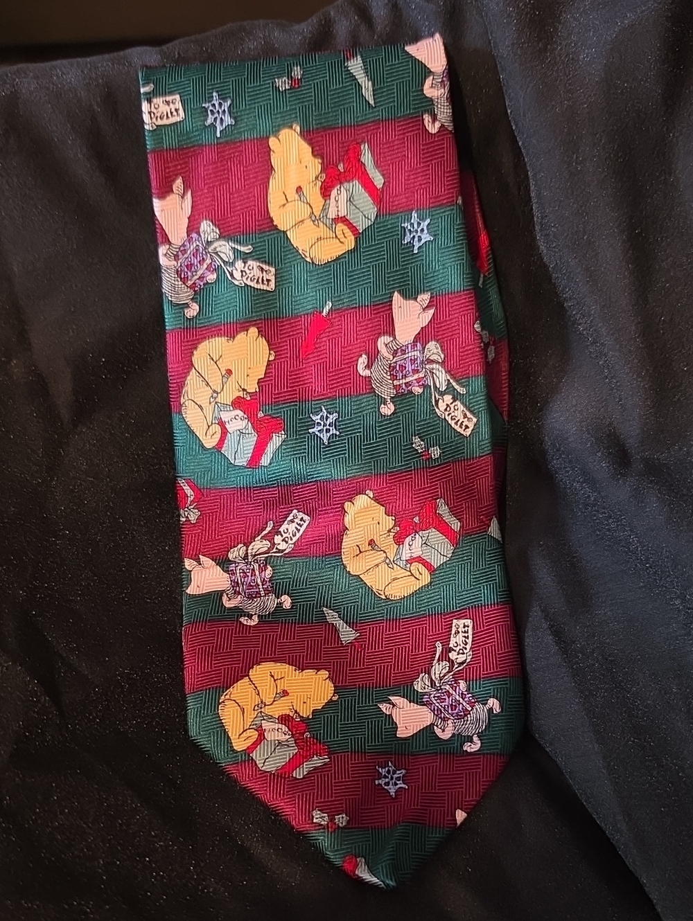 Holiday  Pattern Tie - Green, Red, Yellow